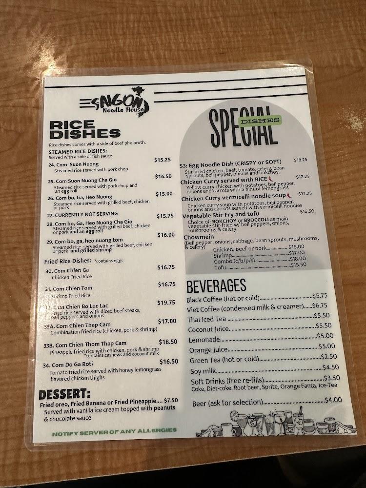 Saigon Noodle House Menu image 2